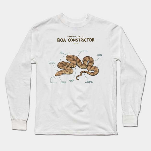 Anatomy of a Boa Constrictor Long Sleeve T-Shirt by Sophie Corrigan